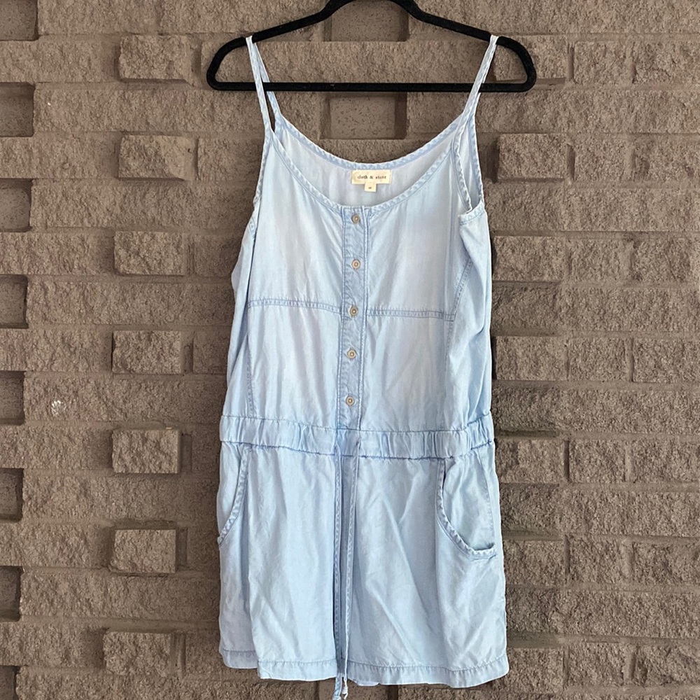 Cloth & Stone Light Blue Romper